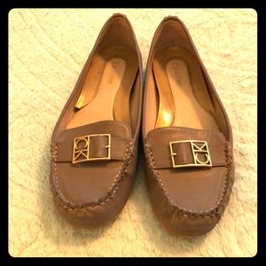 Calvin Klein taupe leather shoes